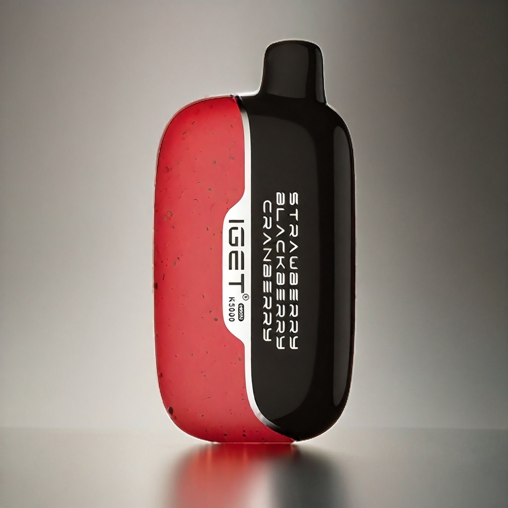 Italia Ingrosso Iget Moon K5000 Puffs Sigarette Elettroniche al Gusto di Fragola, Mora e Mirtillo Rosso con Mesh Coil 1.35 Ohm - 81.5 g, 49.5x25.3x99.4 mm