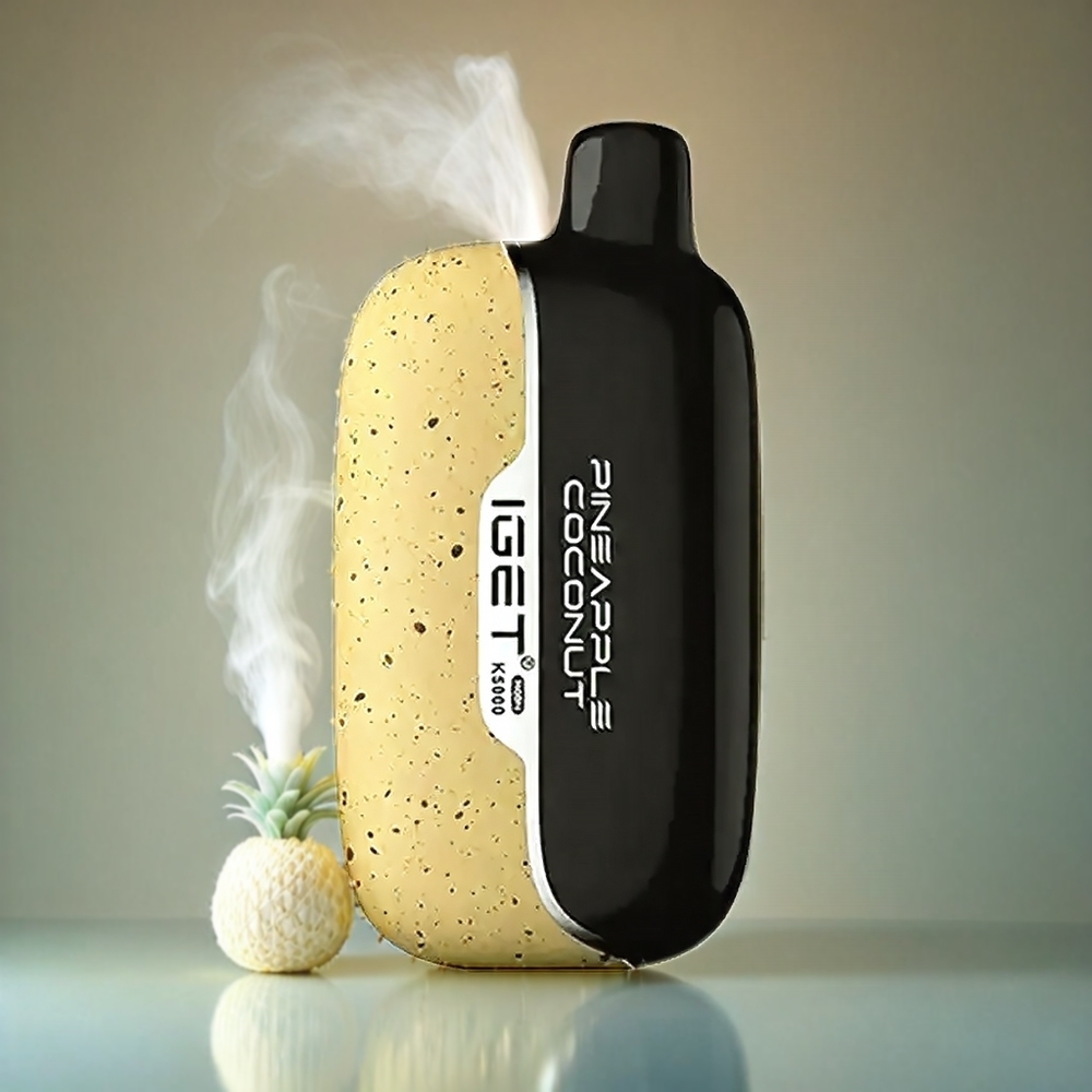 Italia Ingrosso Iget Moon K5000 Puffs Vape Ananas Cocco - 5000 Puffs, Mesh Coil 1.35 Ohm