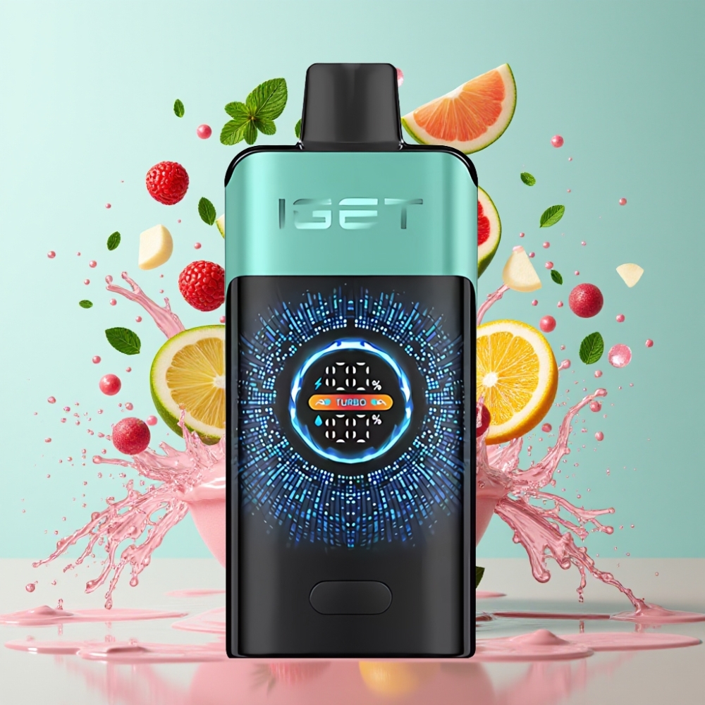IGET ONE 12000 Puff Italia Ingrosso Sigaretta elettronica usa e getta Menta Fresca di Montagna con Ghiaccio, 2700mAh, Schermo Curvo a Colori, 0.6 ohm Dual Mesh