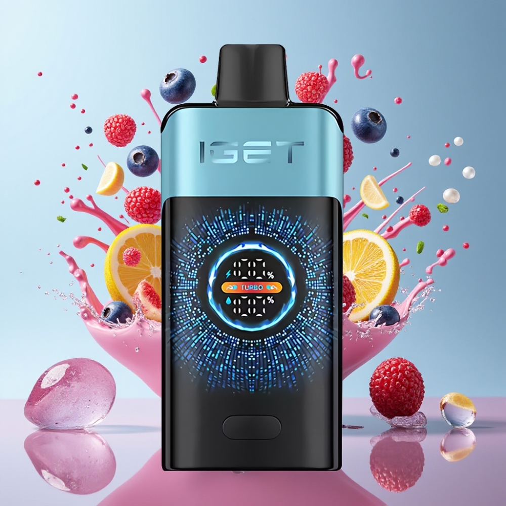 IGET ONE 12000 Puff Italia Ingrosso Sigaretta elettronica usa e getta Mirtillo Ghiaccio - 2700mAh, Schermo Curvo, 0.6ohm Dual Mesh