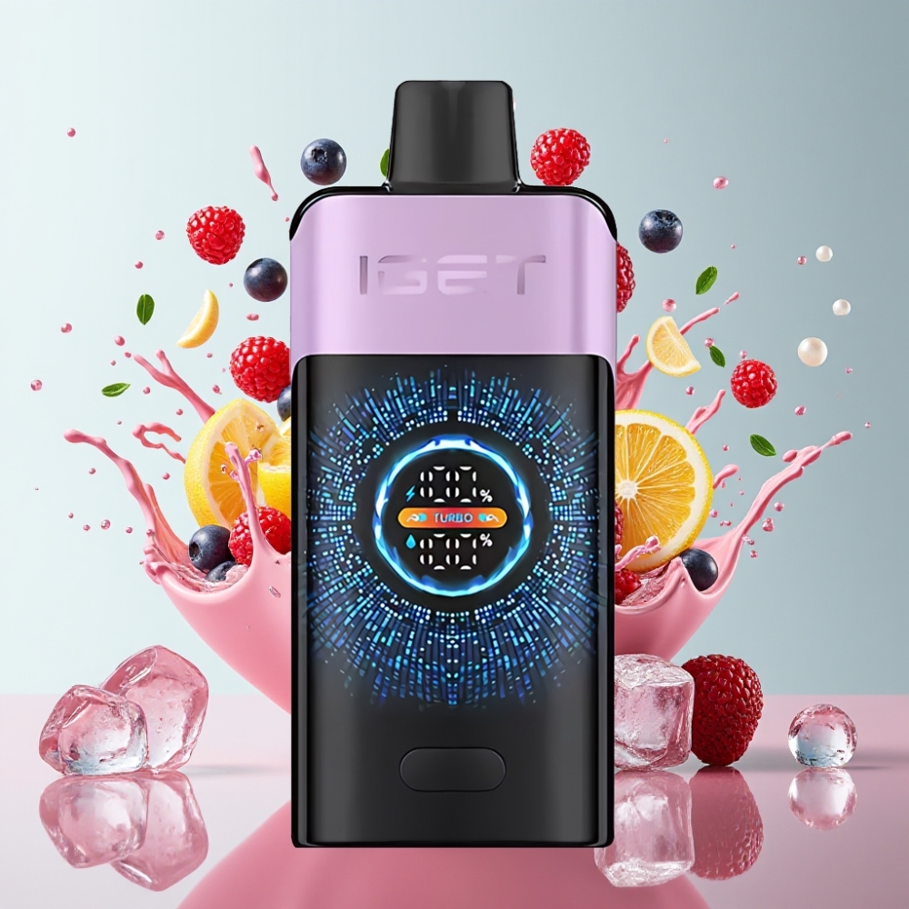 IGET ONE 12000 Puff Italia ingrosso Sigaretta elettronica usa e getta - Bacche Miste Ice, 2700 mAh, 0.6 ohm Dual Mesh, Schermo Curvo