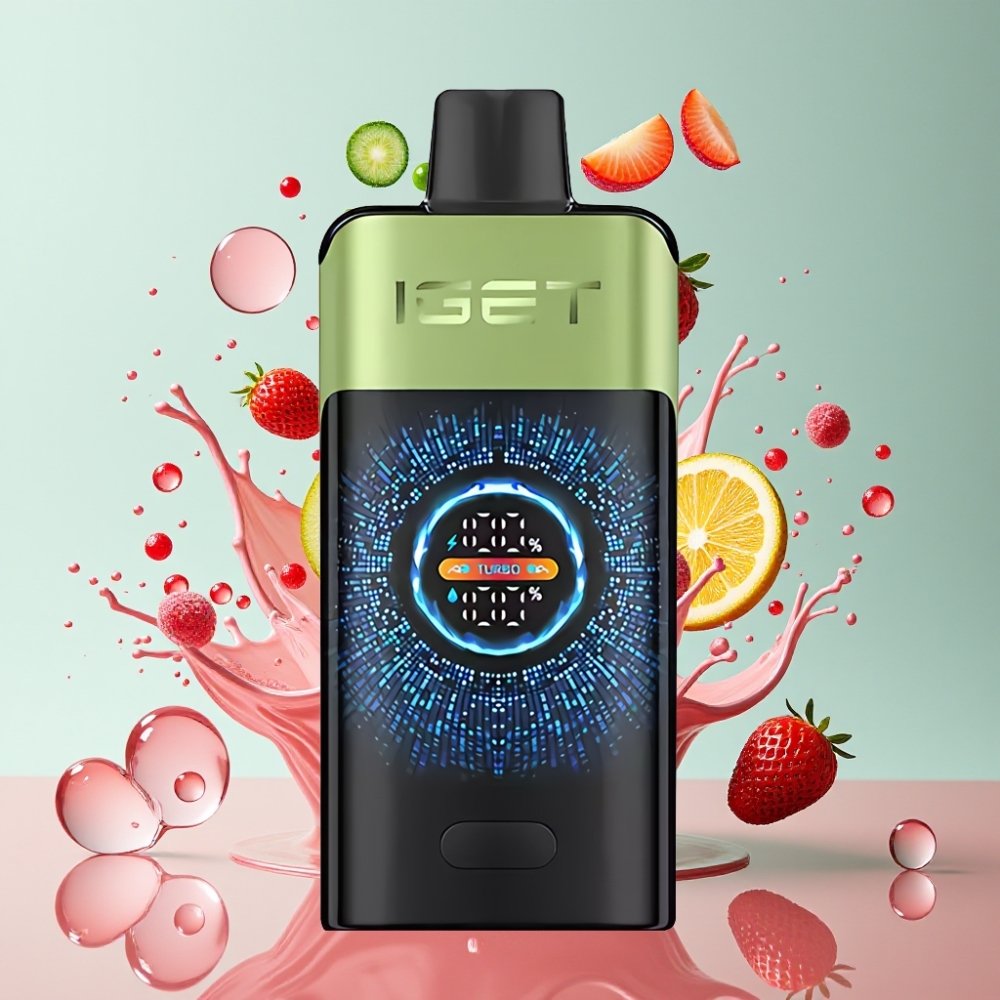 IGET ONE 12000 Puff Italia ingrosso Sigaretta elettronica usa e getta Fragola Kiwi Ghiaccio - 2700mAh, Schermo Curvo, 0.6ohm Dual Mesh