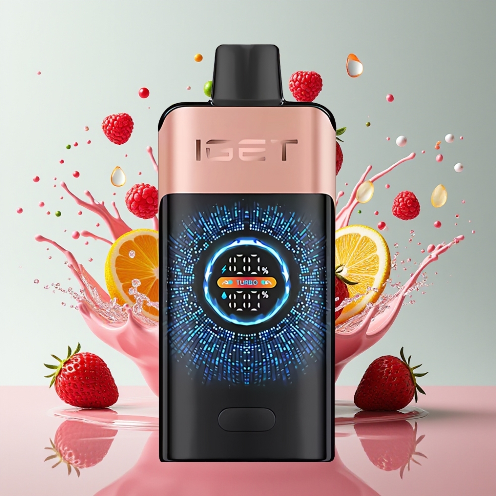 IGET ONE 12000 Puff Italia ingrosso Sigaretta elettronica usa e getta Fragola Lampone - 2700mAh, Schermo Curvo, 0.6 ohm Dual Mesh