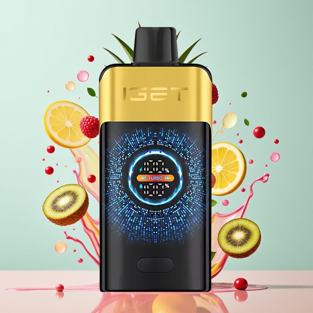 IGET ONE 12000 Puff Italia ingrosso Sigaretta elettronica usa e getta Kiwi Ananas con Schermo Curvo, 2700mAh, 0.6ohm Dual Mesh