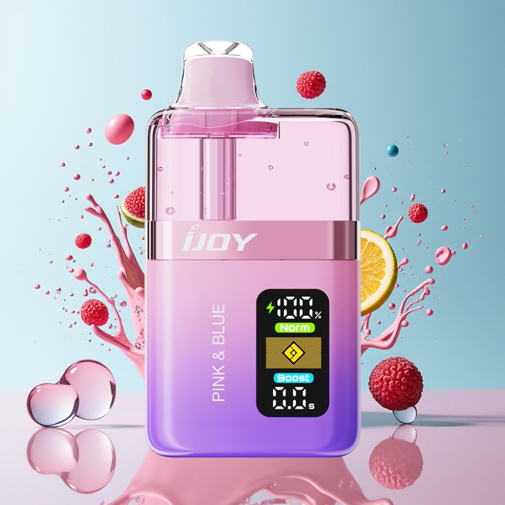 IJOY XP50000 Sigaretta elettronica usa e getta Italia Ingrosso - 50000 Puff, 50mg/ml, 1000mAh, Tipo-C, 0.4ohm Dual Mesh, Aria Regolabile - Rosa & Blu