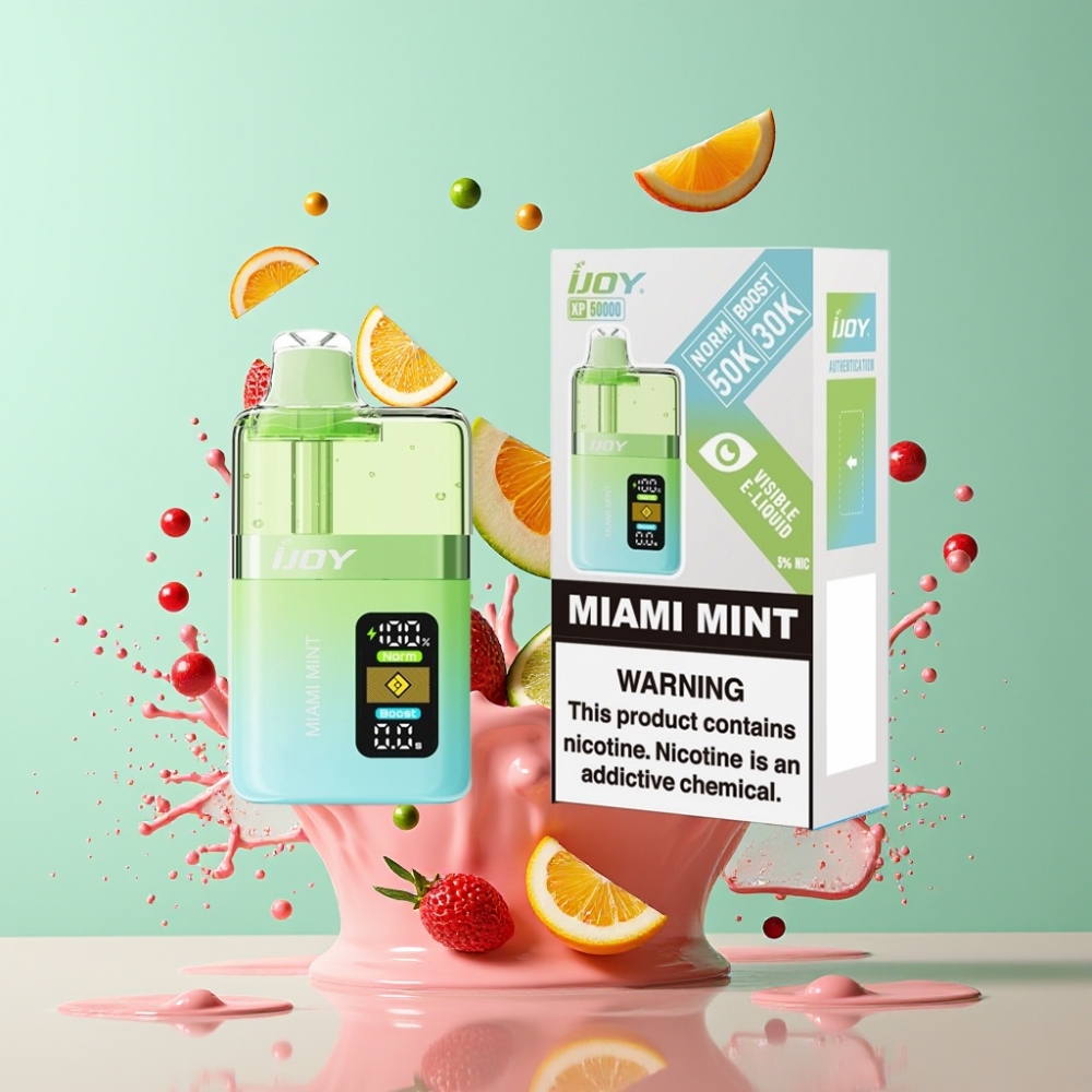 IJOY XP50000 Sigaretta elettronica usa e getta Italia Ingrosso - Menta Miami 50000 Puff, 50mg/ml, 1000mAh, Tipo-C