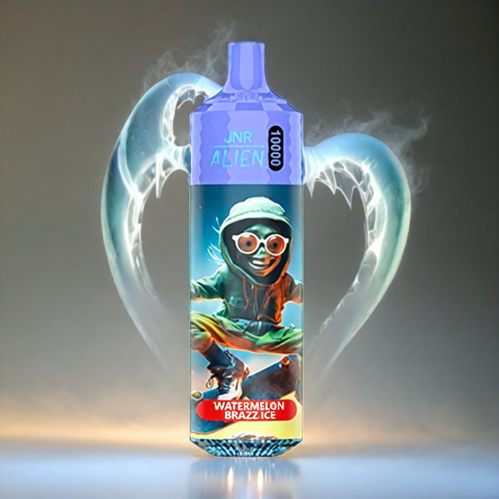 Italia Ingrosso JNR Alien 10000 Puffs Anguria Brazz Ghiaccio - 850mAh, 1.2 Ohm Mesh, 20ml E-Liquid, RGB LED, Ricarica Type-C, Design Sportivo