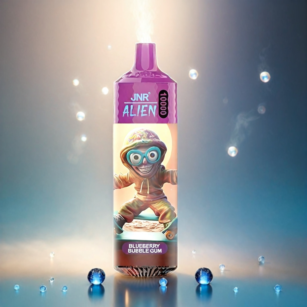 Italia Ingrosso JNR Alien 10000 Puffs Blu Mirtillo Gomma da Masticare - 850mAh, 20ml, Ricarica Rapida Type-C