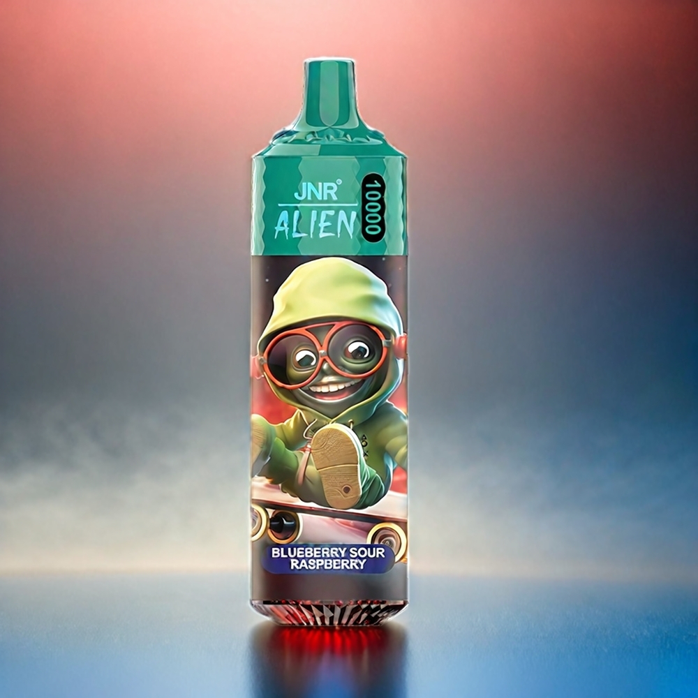 Italia Ingrosso JNR Alien 10000 Puffs Mesh 1.2 Ohm Blueberry Sour Raspberry 20ml E-liquido RGB LED Sporty Design
