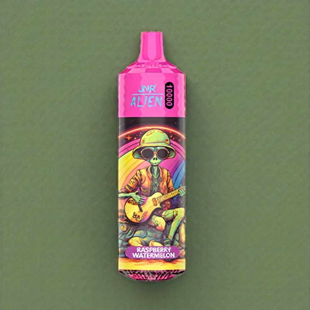 Italia Ingrosso JNR Alien 10000 Puffs Raspberry Anguria - 850mAh Batteria, 20ml E-liquid, Ricarica Type-C, Luci LED RGB