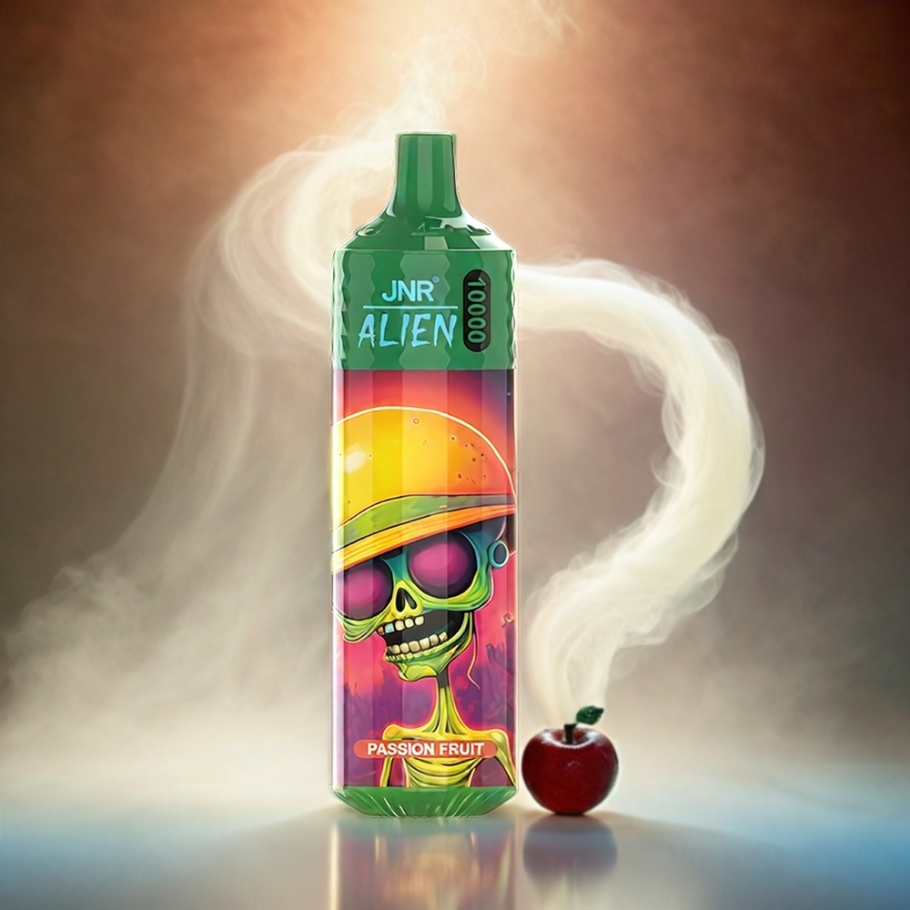 Italia Ingrosso JNR Alien 10000 Puffs Vape Frutto della Passione con Batteria da 850mAh, LED RGB, Tipo-C