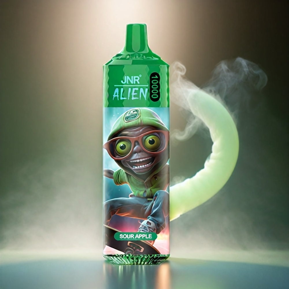 Italia Ingrosso JNR Alien 10000 Puffs Vape Mela Acida - 850mAh, 20ml, Ricarica Type-C, Luci LED RGB