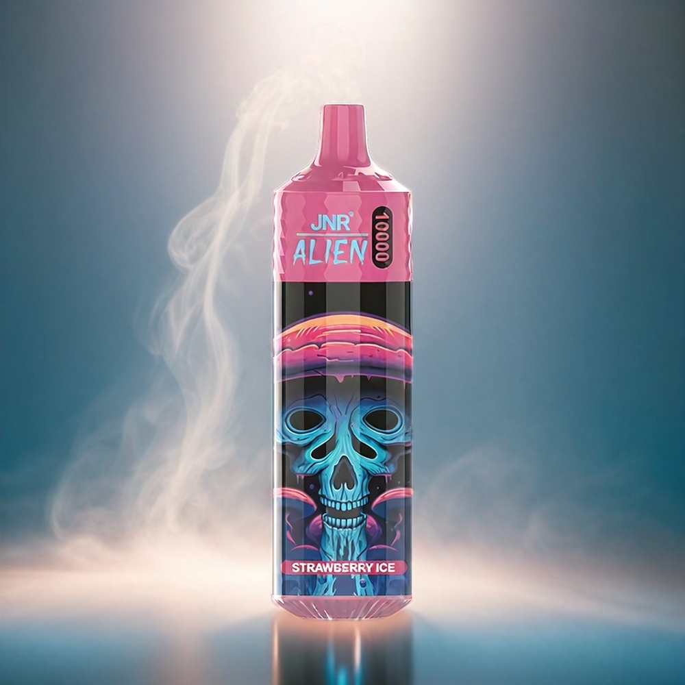 Italia Ingrosso Jnr Alien 10000 Puffs Fragola Ghiaccio con LED RGB, 850mAh, Ricarica Rapida Type-C