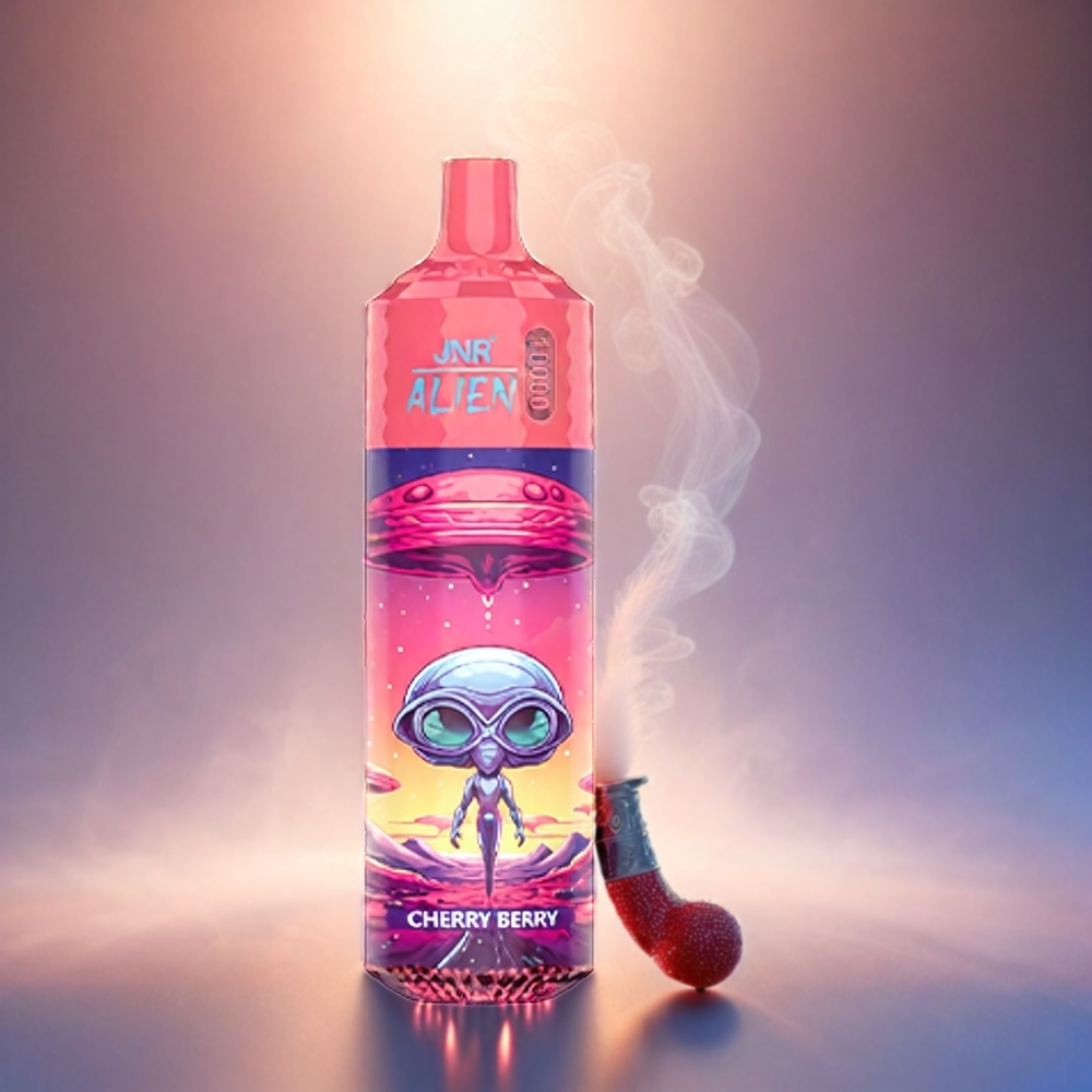 Italia Ingrosso Jnr Alien 10000 Puffs Vape Ciliegia Bacca con Batteria 850mAh, Coil Mesh 1.2 Ohm e Ricarica Rapida Type-C