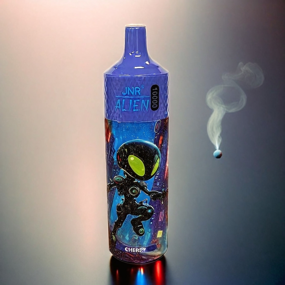 Italia Ingrosso Jnr Alien 10000 Puffs Vape Ciliegia con Batteria 850mAh, Carica Rapida Type-C e Luci LED RGB