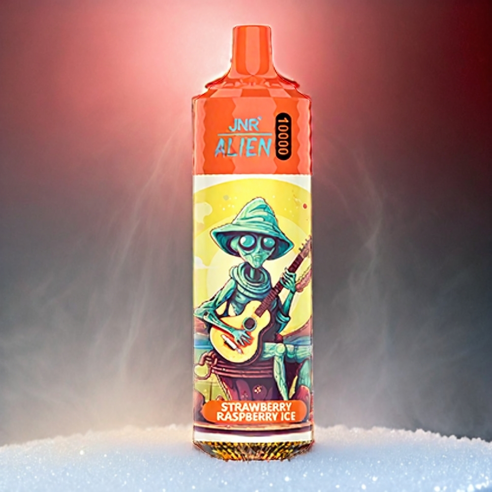 Italia Ingrosso Jnr Alien 10000 Puffs Vape Fragola Lampone Ghiaccio con Batteria 850mAh, Mesh Coil 1.2 Ohm e Ricarica Type-C