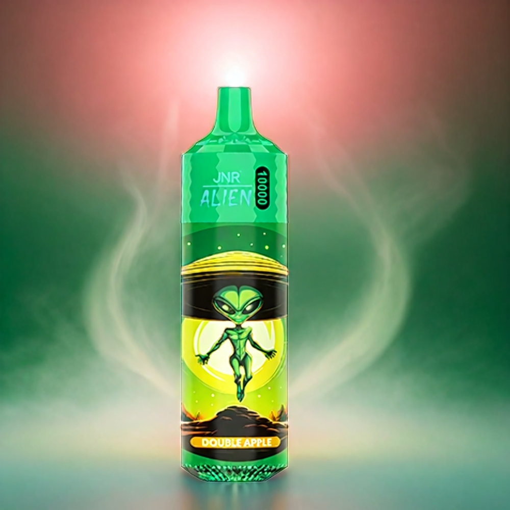 Italia Ingrosso Jnr Alien 10000 Puffs Vape Mela Doppia con Batteria 850mAh, Mesh Coil 1.2 Ohm e LED RGB - Design Sportivo