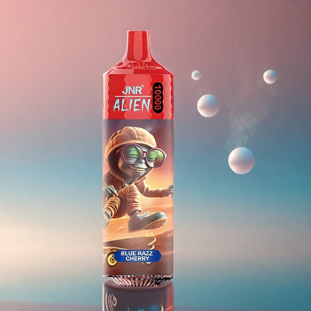 Italia Ingrosso Jnr Alien 10000 Puffs Vape Mirtillo Razz Ciliegia – 850mAh, 20ml E-liquid, RGB LED, Ricarica Type-C