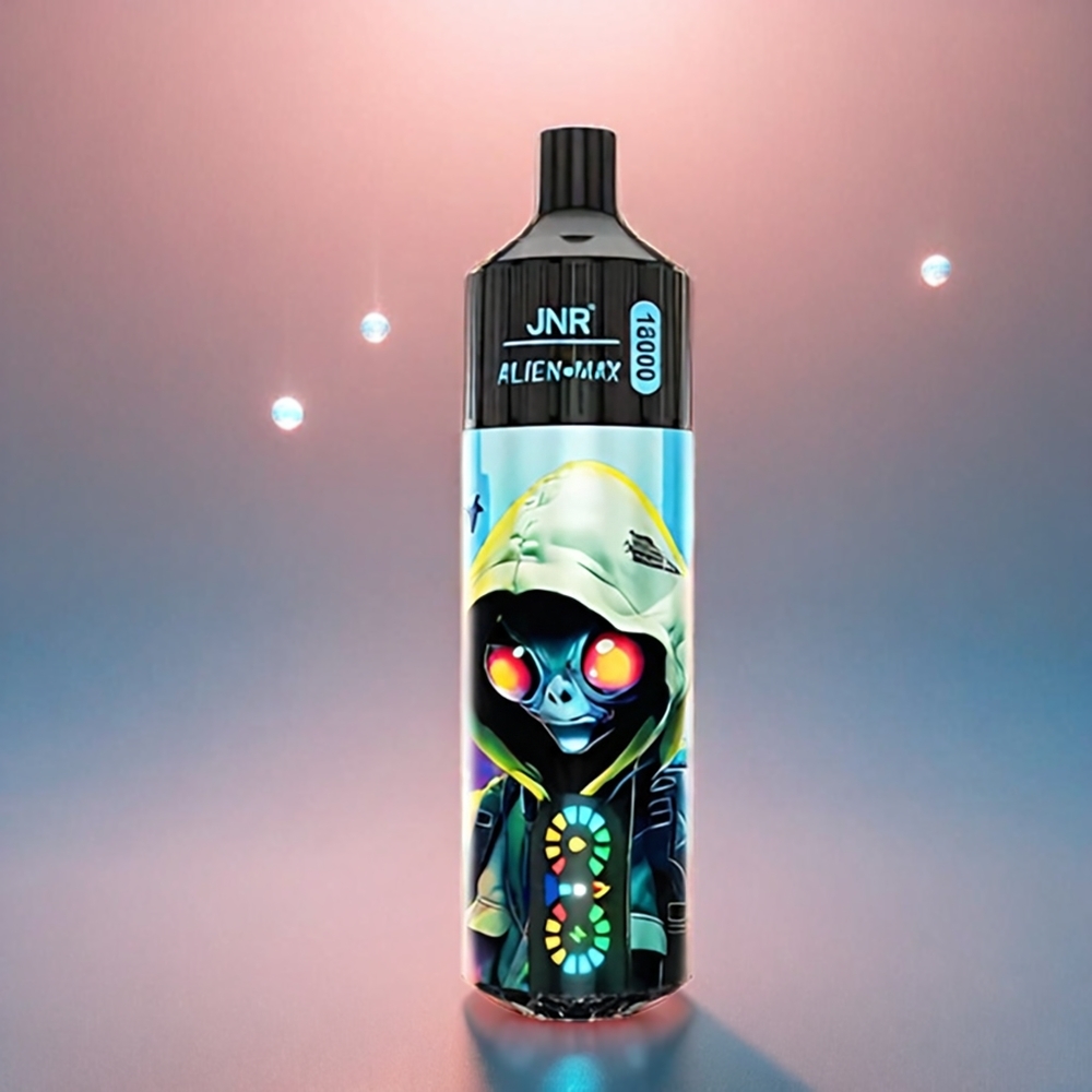 Italia Ingrosso JNR Alien Max 18000 Puffs Blu Lampone Ciliegia con Display LED Smart, Doppia Mesh Coil, 28ml E-liquido e Ricarica Type-C