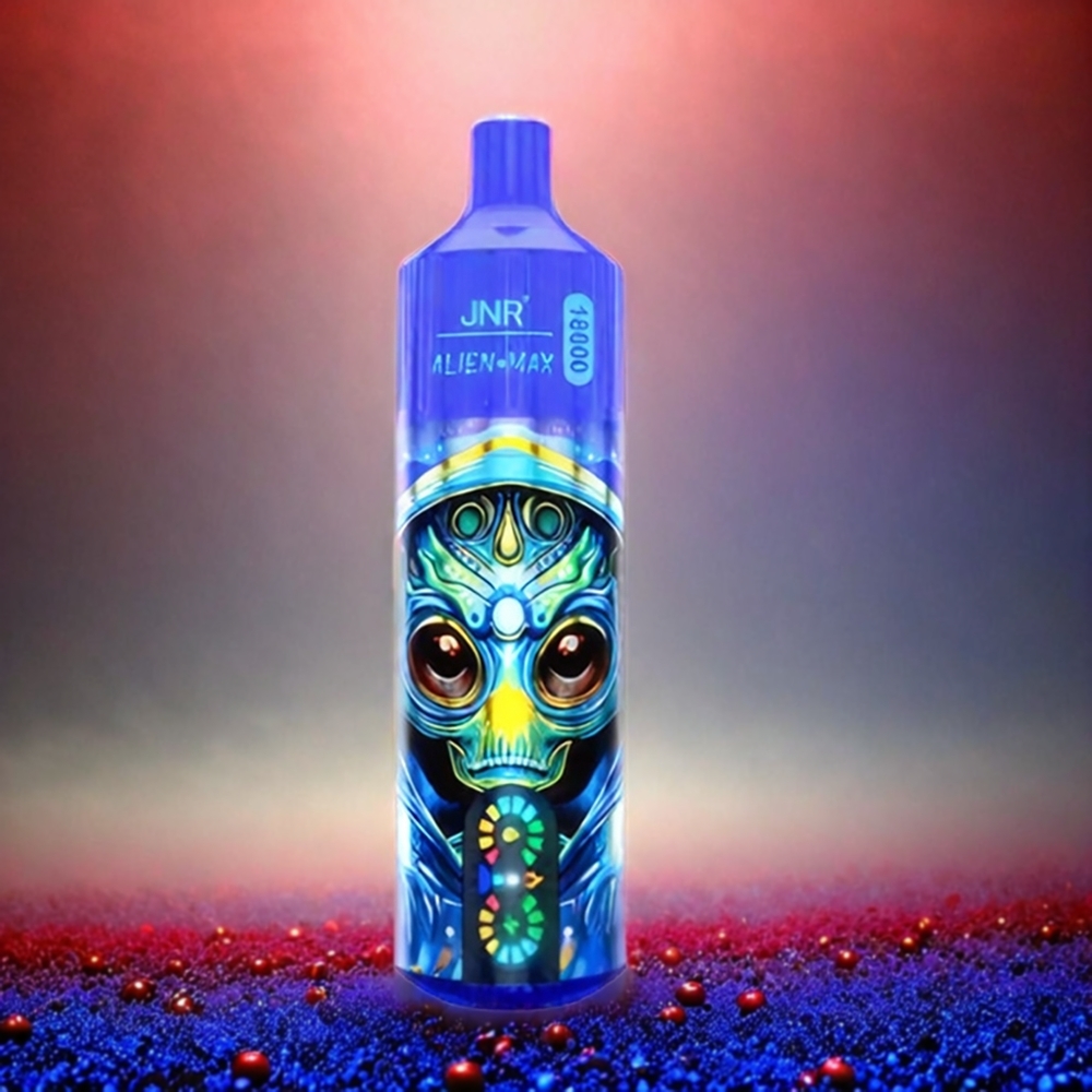 Italia Ingrosso JNR Alien Max 18000 Puffs Display LED Intelligente Bobina a doppia maglia 28ml E-Liquido Bacche Miste Ricarica Type-C