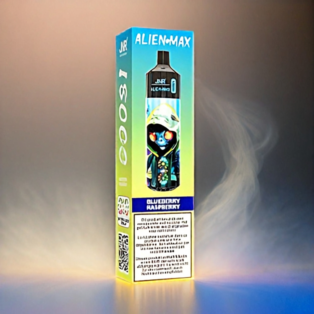 Italia Ingrosso JNR Alien Max 18000 Puffs Display LED Intelligente Doppia Bobina Mesh Blu Mirtillo Lampone 28ml Ricarica Type-C