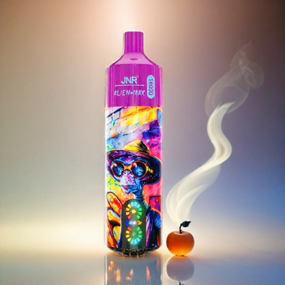 Italia Ingrosso JNR Alien Max 18000 Puffs Dual Mesh Peche Mirtillo Blu Dolce con Display LED Smart, Dual Core, 28ml E-liquid, Tipo-C Ricarica Rapida