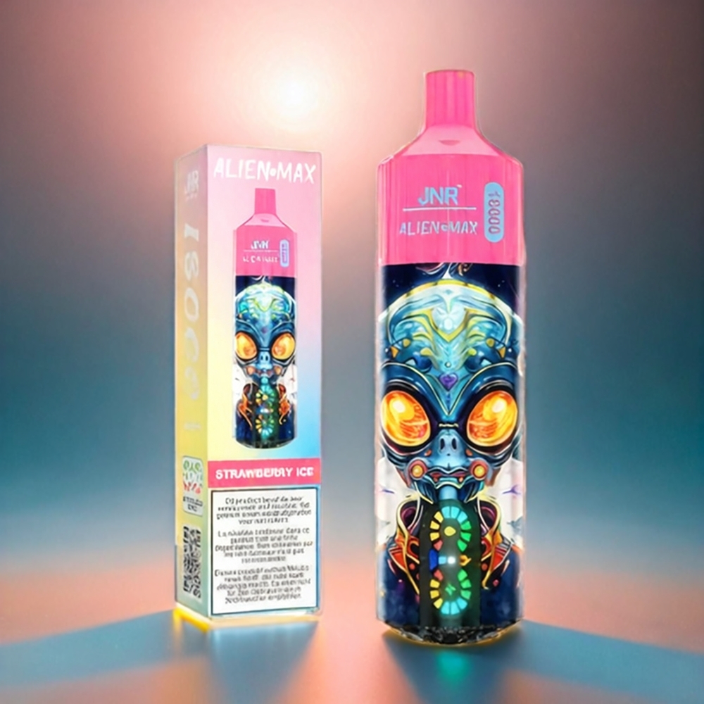 Italia Ingrosso JNR Alien Max 18000 Puffs Fragola Ghiaccio con Display LED Smart, Bobina a doppia maglia, 850mAh