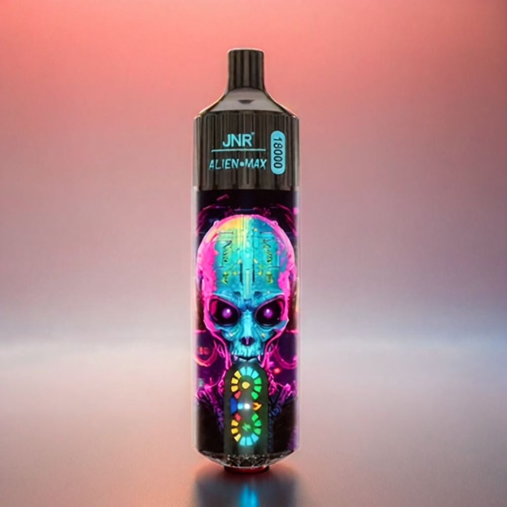 Italia Ingrosso JNR Alien Max 18000 Puffs Hubba Bubba Fragola – Display LED Intelligente, Bobina a doppia maglia, 850mAh, Ricarica Type-C, 28ml E-liquid