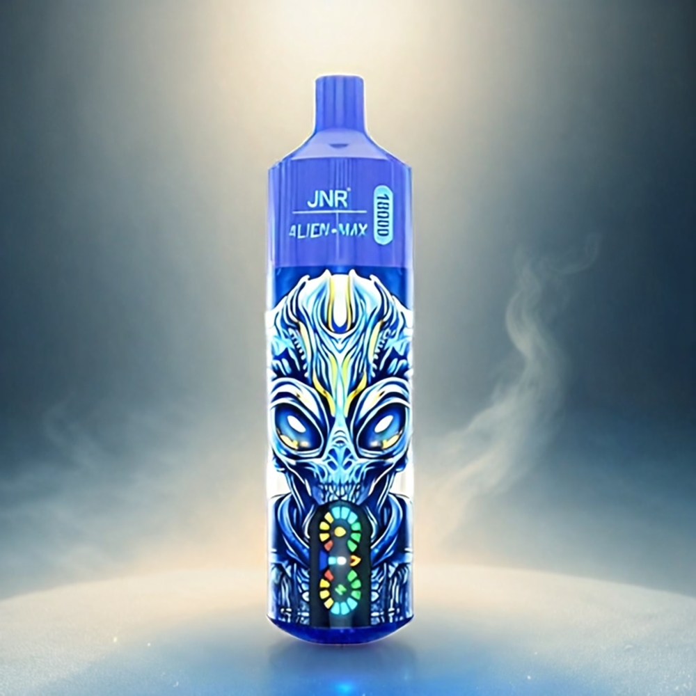 Italia Ingrosso JNR Alien Max 18000 Puffs con Display LED Smart, Bobina a doppia maglia, 850mAh, Caricamento Type-C - Blueberry On Ice (Mirtillo Ghiacciato)