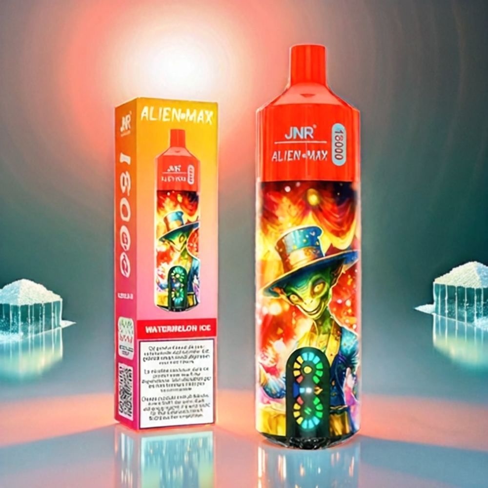 Italia Ingrosso Jnr Alien Max 18000 Puffs Vape Anguria Ghiacciata con Display LED Intelligente, Bobina a doppia maglia, 850mAh, Tipo-C