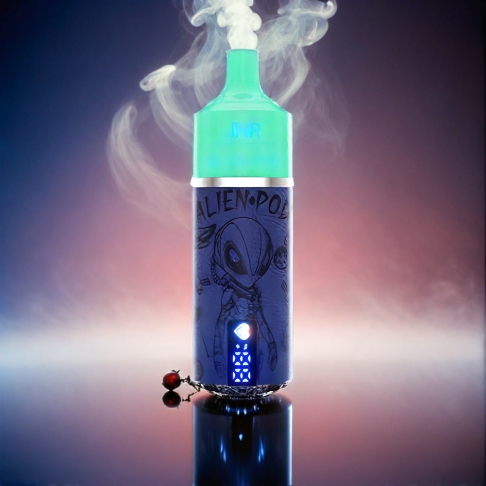 JNR Alien Pod Italia Ingrosso 13000 Puffs Vape Mirtillo Melograno Ghiaccio con Display Batteria & Liquido, Mesh Core, 850mAh, 20ml E-liquid, Tipo-C Ricarica Rapida, 10PCS/PACK