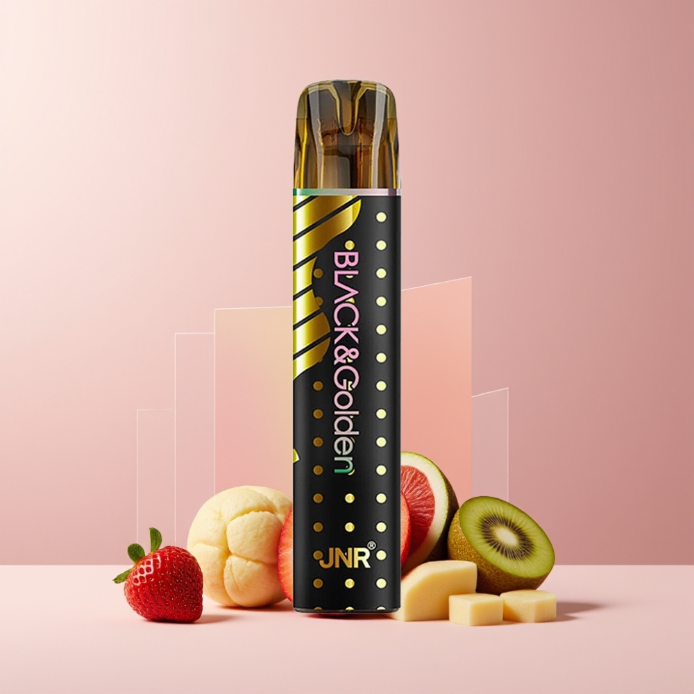 JNR Black&Golden Italia ingrosso 600+200 Puff 2% Nic Disposable Vape Fragola Kiwi 550mAh