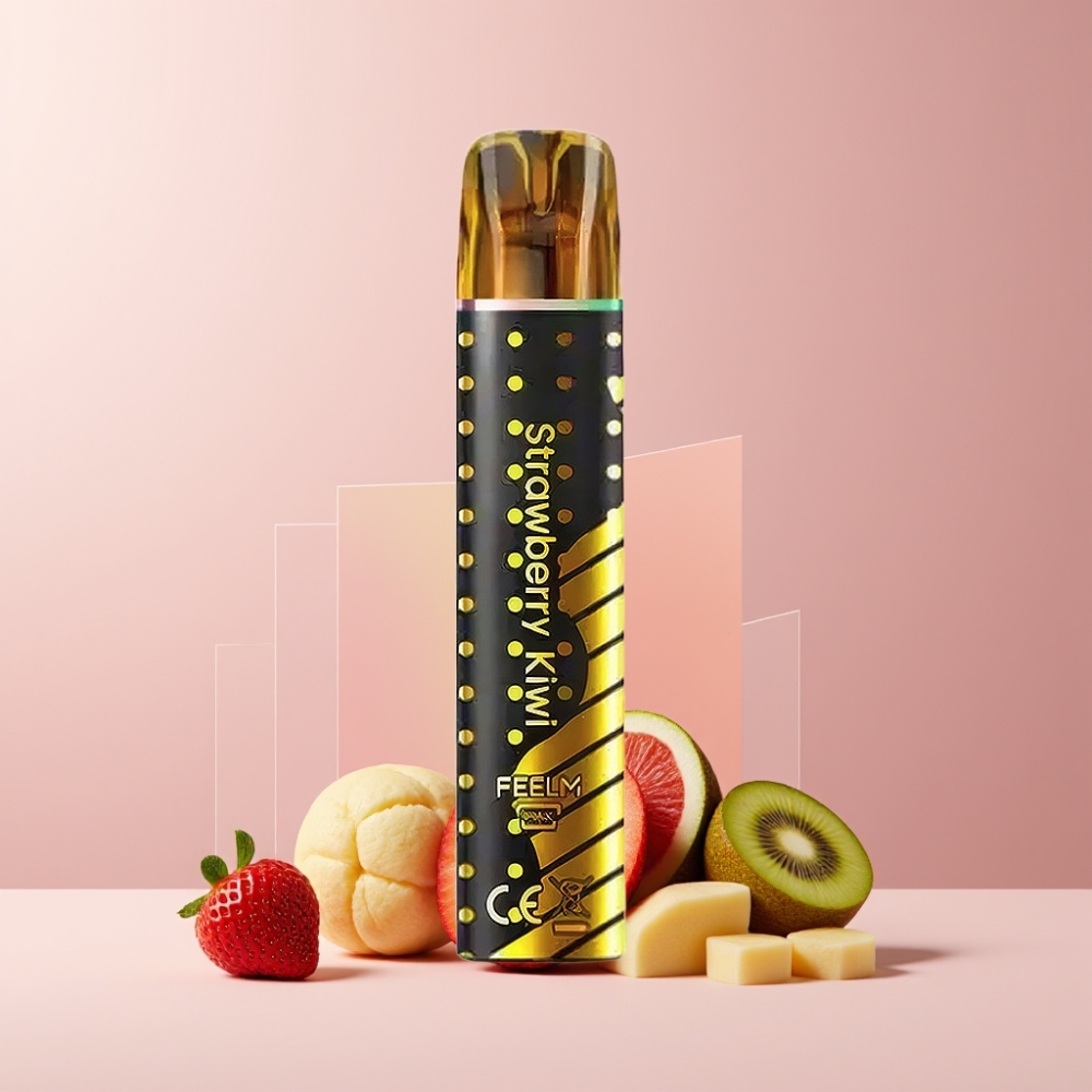 JNR Black&Golden Italia ingrosso 600+200 Puff 2% Nic Disposable Vape Fragola Kiwi 550mAh
