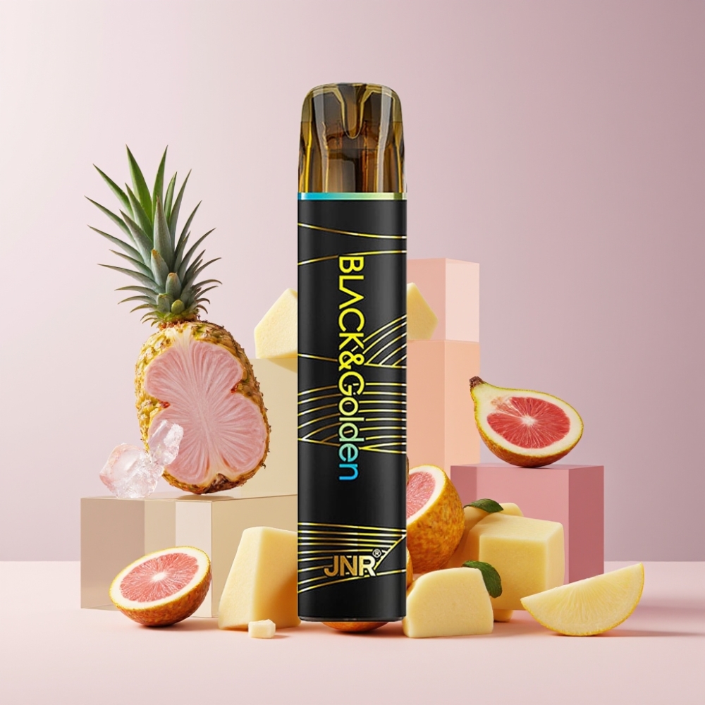 JNR Black&Golden Italia ingrosso 600+200 Puff 2ml Ananas Ghiaccio Disposable Vape TPD 2%