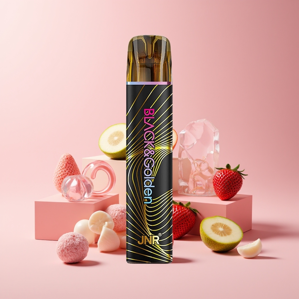 JNR Black&Golden Italia ingrosso 600+200 Puff 550mAh 2ml Fragola Ghiaccio Disposable Vape