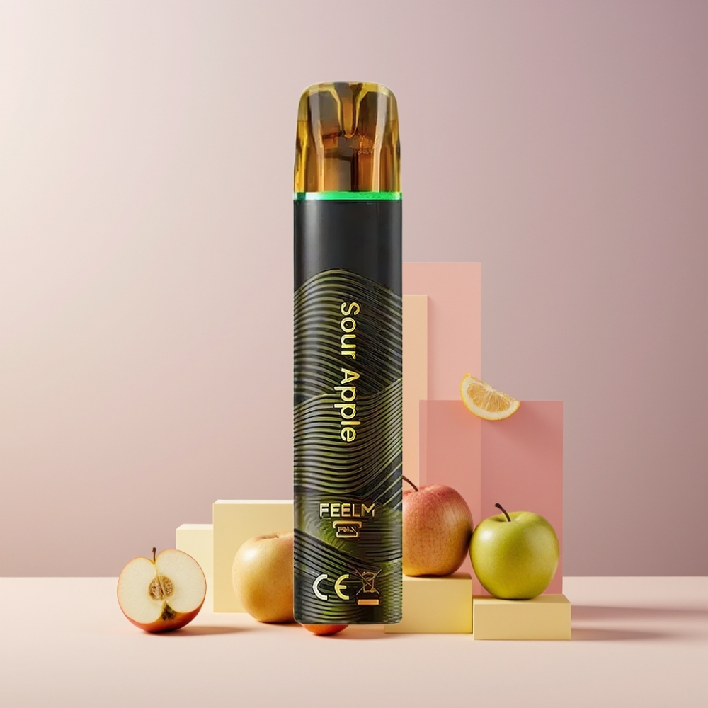 JNR Black&Golden Italia ingrosso 600+200 Puff Mela Verde Disposable Vape 2% Nic