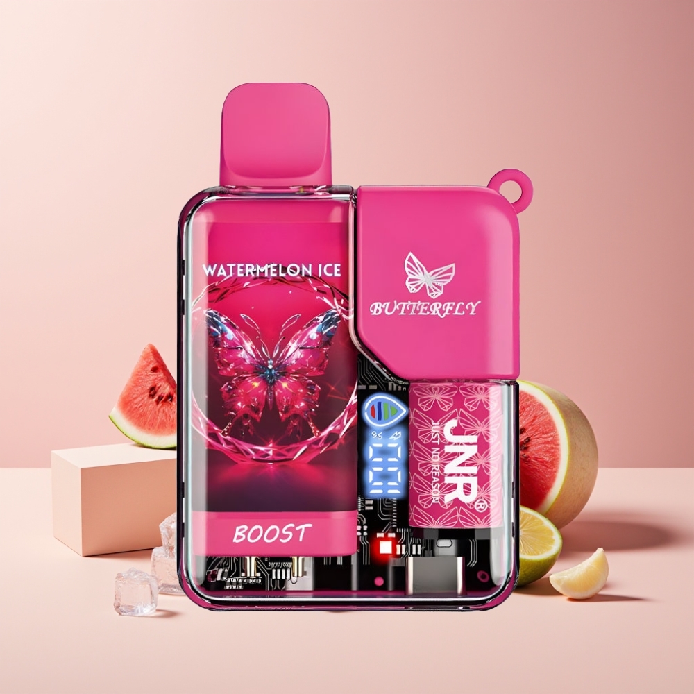 JNR Butterfly 8500 Puff Disposable Vape Anguria Ghiaccio Italia Ingrosso - 15ml, 1200mAh, Display Digitale