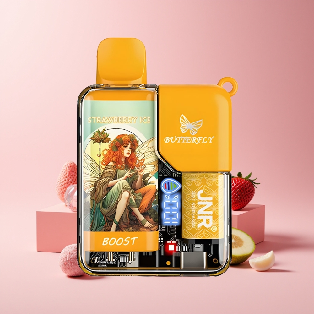 JNR Butterfly 8500 Puff Disposable Vape Fragola Ghiaccio - Italia Ingrosso - 15ml/1200mAh/1.0ohm