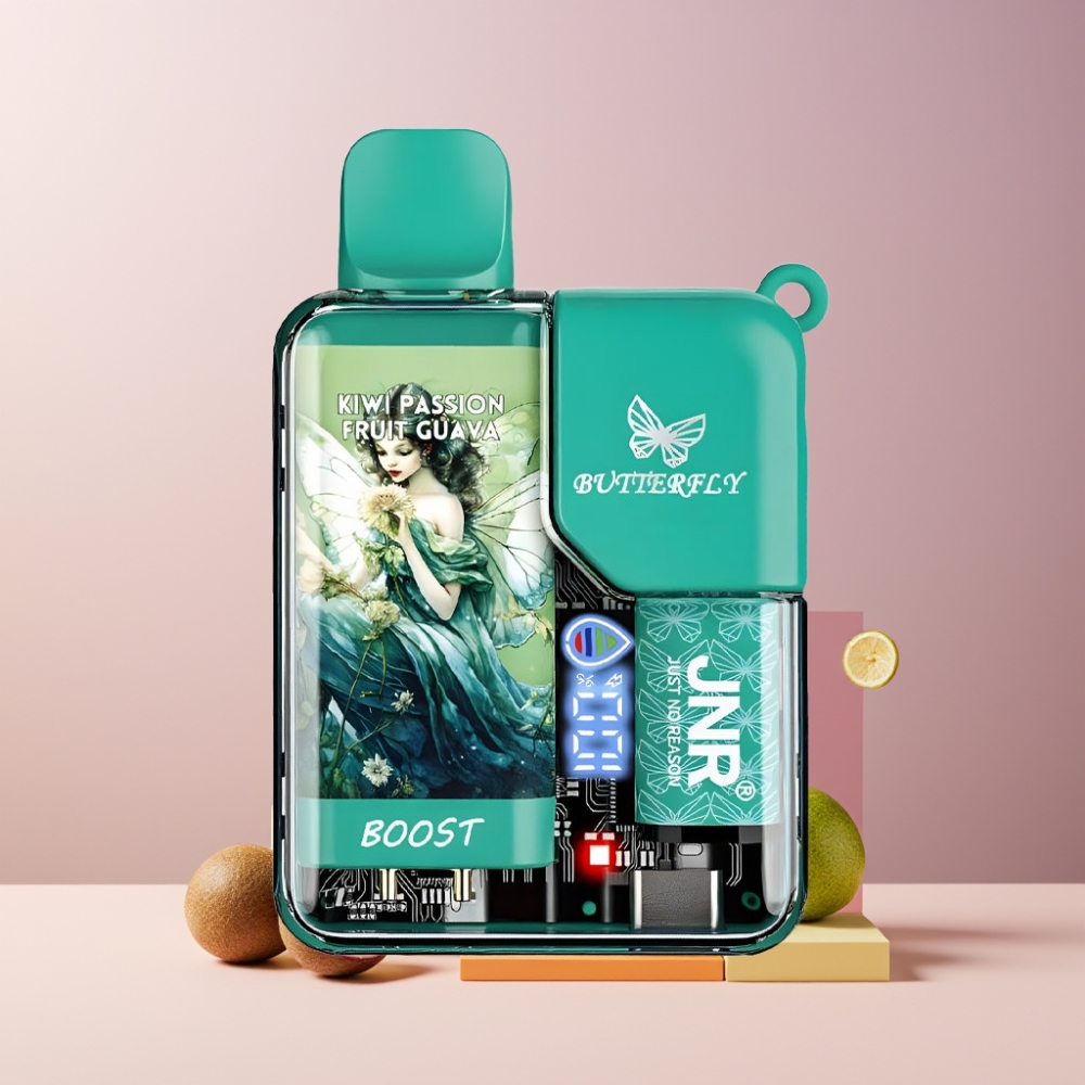 JNR Butterfly 8500 Puff Italia Ingrosso Disposable Vape Kiwi Frutto della Passione Guava 15ml 1200mAh