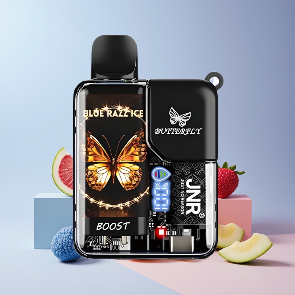 JNR Butterfly 8500 Puffs Italia Ingrosso Disposable Vape Mirtillo Ghiaccio, 1200mAh 15ml 1.0ohm Mesh