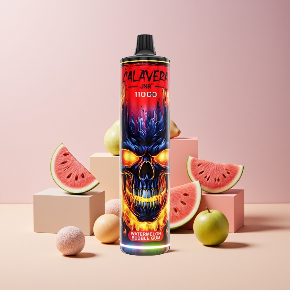 JNR Calavera 11000 Puff Disposable Vape Anguria Bubble Gum Italia Ingrosso - 850mAh, 21ml, 1.0ohm Mesh