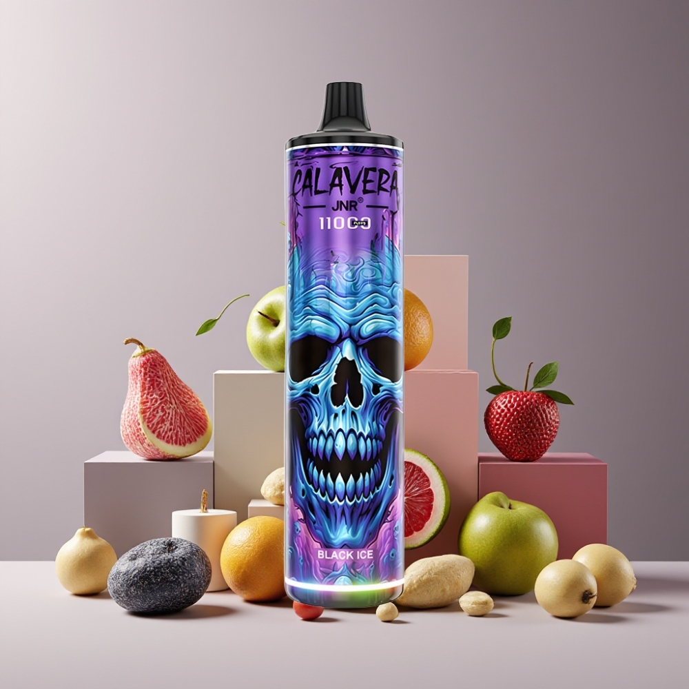 JNR Calavera 11000 Puff Italia Ingrosso Disposable Vape Black Ice 21ml 5% Nic