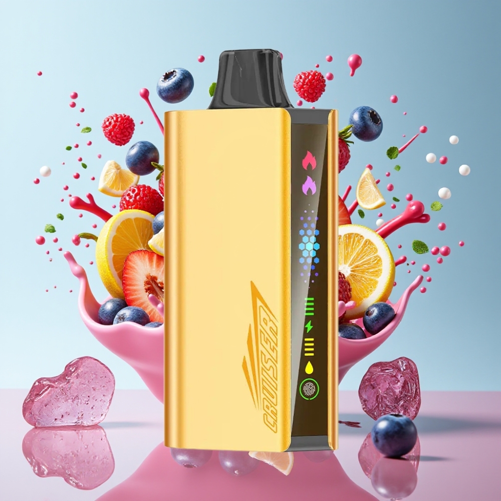 JNR Cruiser 12000 Puff Italia Ingrosso No-Charge Sigaretta elettronica usa e getta Mirtillo Esplosivo con 3500mAh, 25ml, Schermo Animato
