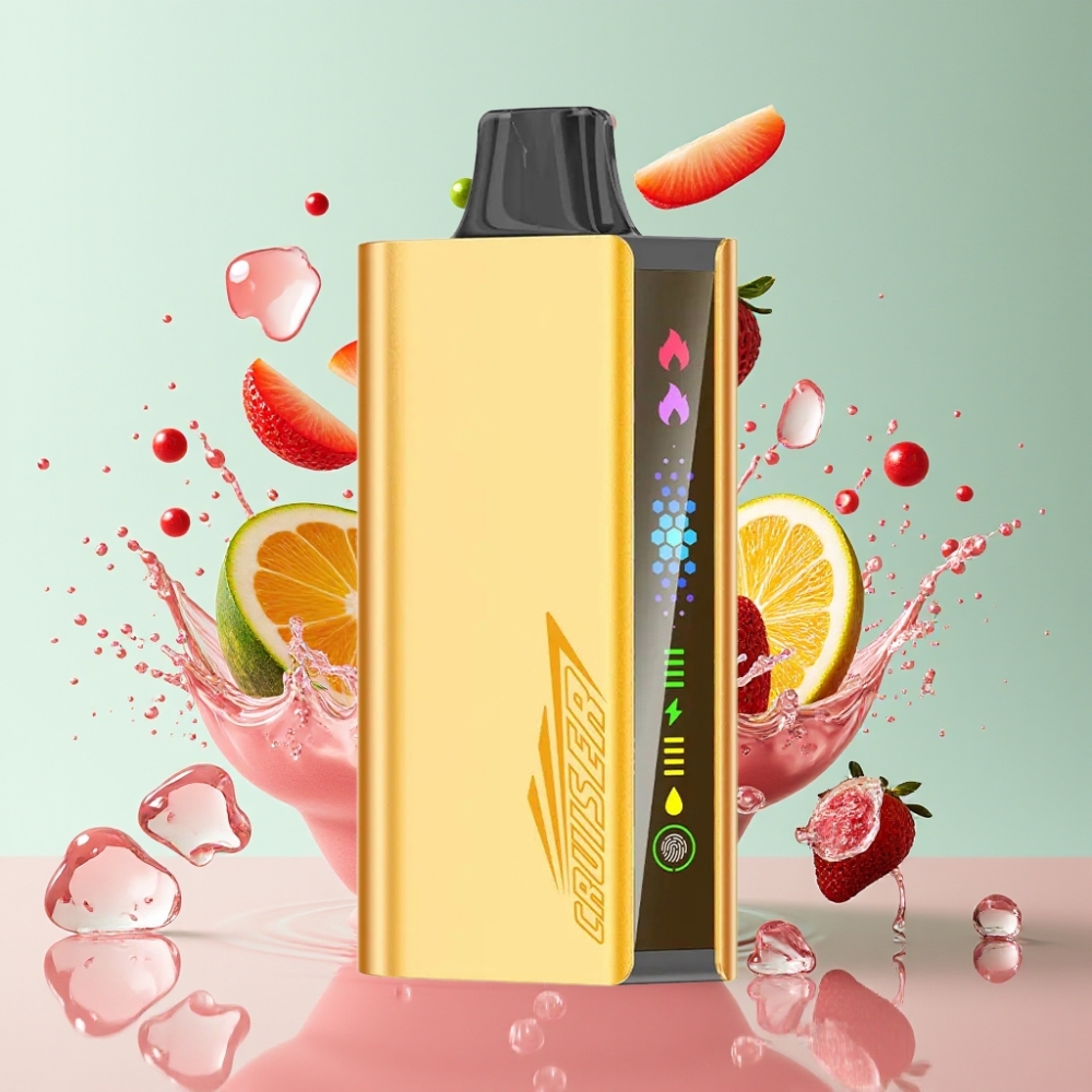 JNR Cruiser 12000 Puff Italia Ingrosso Senza Ricarica Fragola Cocco Anguria, 25ml E-liquid, 3500mAh, Schermo Animato, Full-Metal