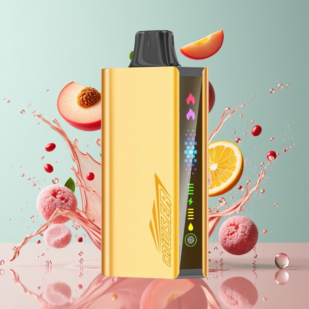 JNR Cruiser Italia ingrosso 12000 Puff Senza Ricarica Vape Pesca Ghiaccio, 3500mAh, 25ml, Schermo Animato, Corpo in Alluminio, 50mg/mL