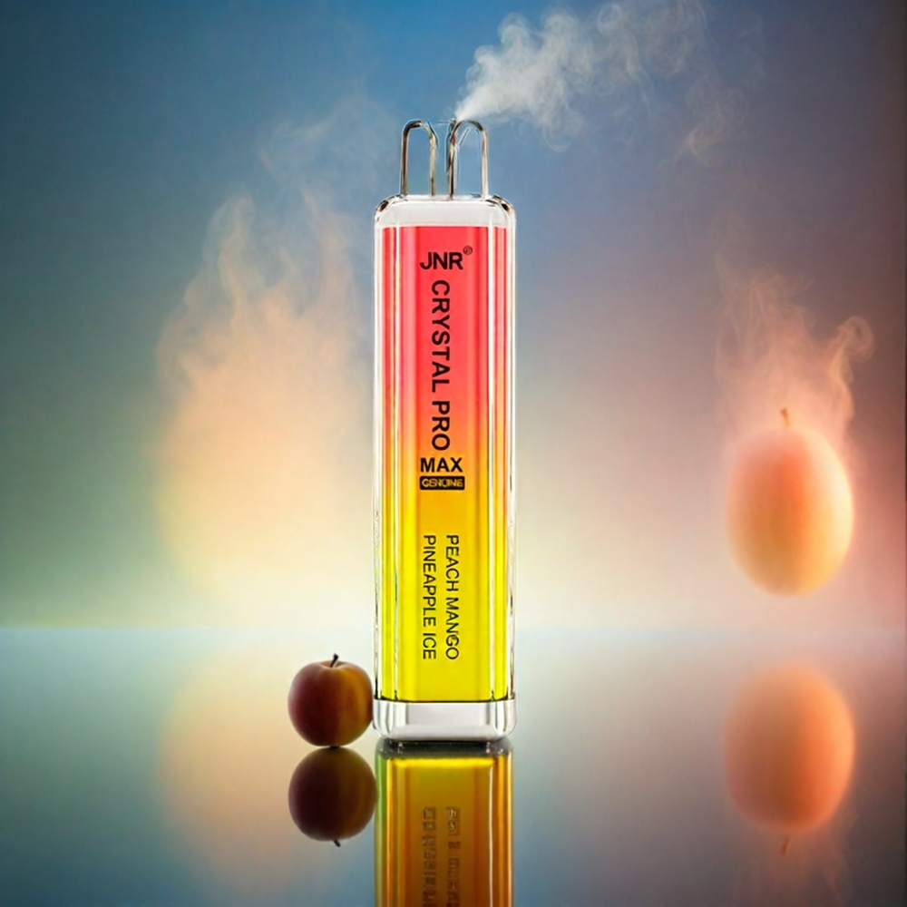 Italia Ingrosso Jnr Crystal Pro Max 5000 Puffs Pesca Mango Ananas Ghiaccio - 1400mAh Mesh Coil 1.0ohm 12ml E-liquido 0%-2%-5% 10PCS/PACK