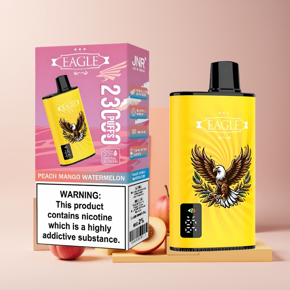 JNR EAGLE Smart 23000 Puff Italia Ingrosso Disposable Vape Pesca Mango Anguria, Schermo Digitale, 1.0ohm Mesh, 750mAh, Type-C