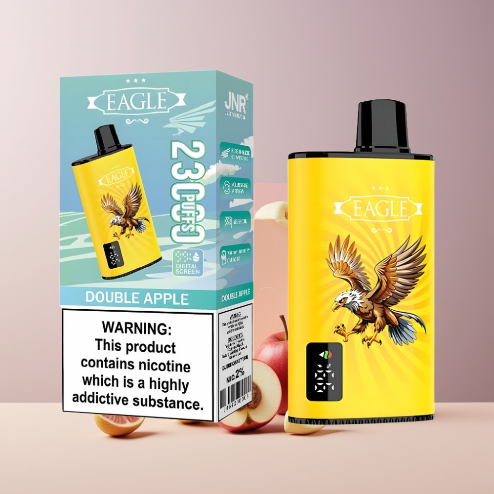 JNR EAGLE Smart Italia ingrosso 23000 Puff Doppia Mela, Schermo Digitale, 25ml, Tipo-C