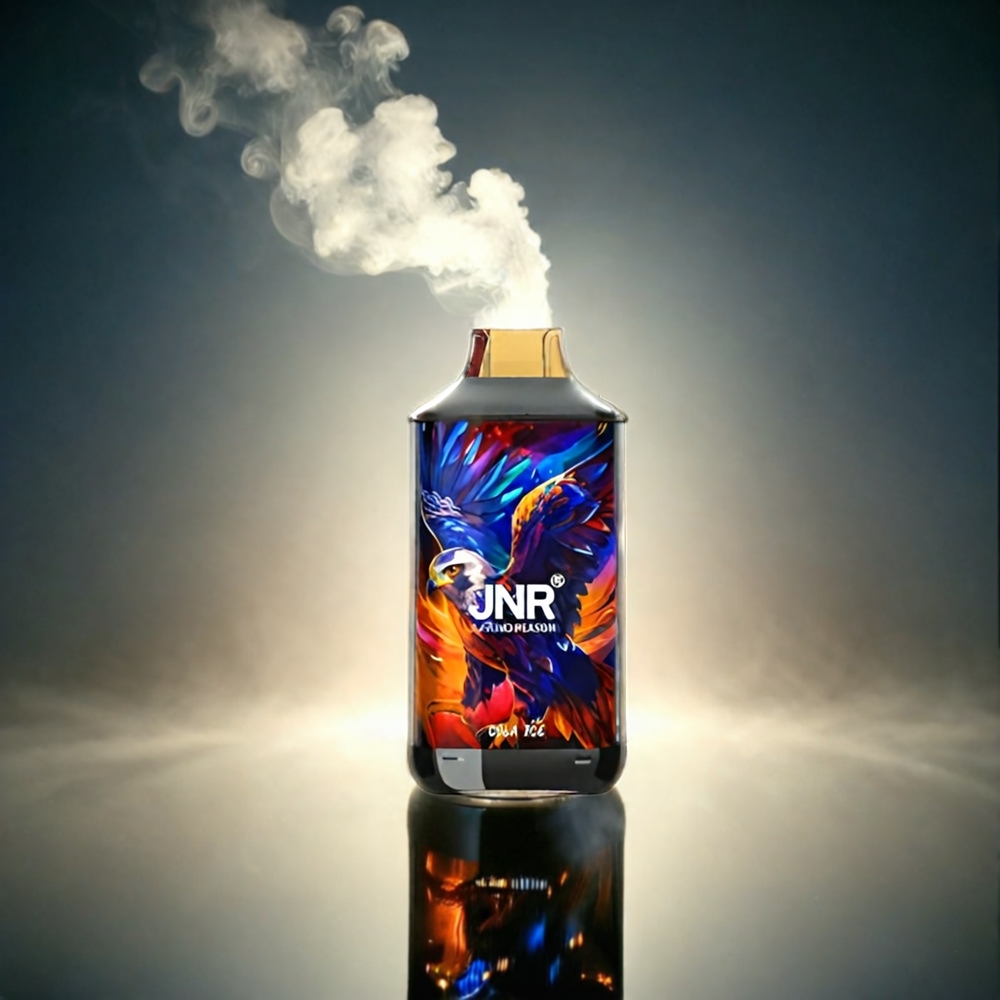 Italia Ingrosso JNR Falcon 16000 Puffs Vape Cola Ghiaccio – 850 mAh, 22ml, Bobina a doppia maglia, Tipo C e Lightning, Display LED intelligente