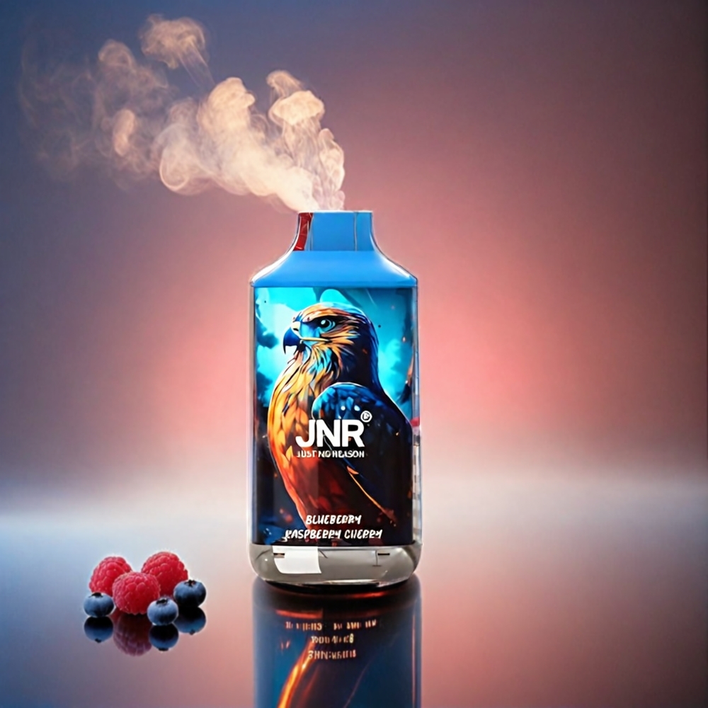 JNR Falcon Italia Ingrosso 16000 Puffs Mirtillo Lampone Ciliegia – 850 mAh Batteria, 22ml E-liquid, Bobina a doppia maglia, Tipo C e Lightning Charging, Display LED intelligente